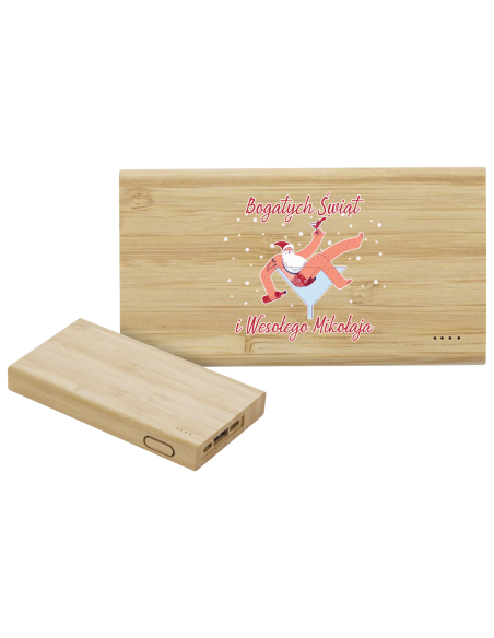 Prezent na ŚWIĘTA BOŻEGO NARODZENIA powerbank z własną GRAFIKĄ Nadrukiem UV