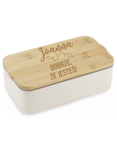 Pojemnik na żywność Personalizowany Grawerowany Upominek WALENTYNKOWY
