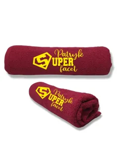 Ręcznik z Haftem Super Facet Prezent Mężczyzny Chłopaka