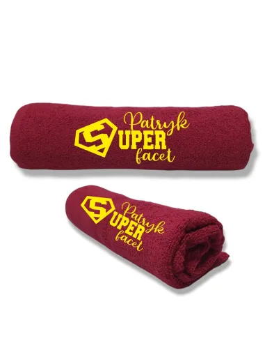 Ręcznik z Haftem Super Facet Prezent Mężczyzny Chłopaka