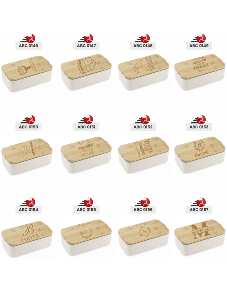 Pojemnik na żywność Elegancki Prezent z Własnym Grawerem BOŻE NARODZIENIE