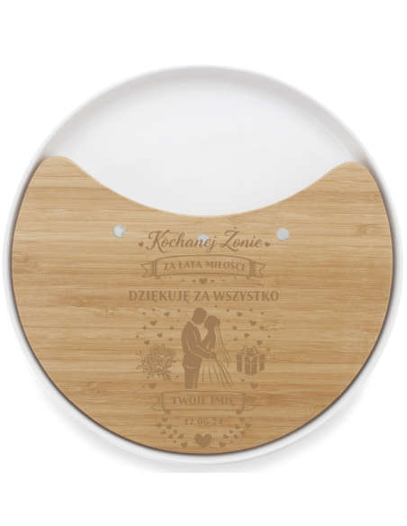 Deska do serów Personalizowany Grawerowany Upominek NA ROCZNICĘ ŚLUBU
