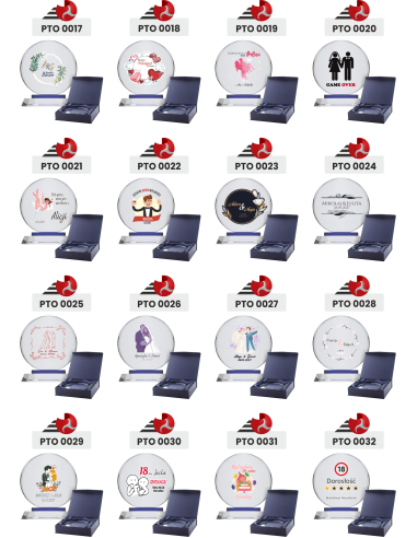 Upominek na WALENTYNKI Trofeum z Własną GRAFIKĄ Nadrukiem UV Prezent Logo
