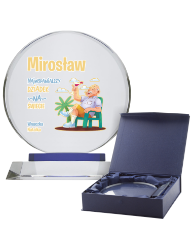 Upominek prezent na ŚLUB Trofeum z Grafiką NADRUKIEM UV Dowolny Napis logo