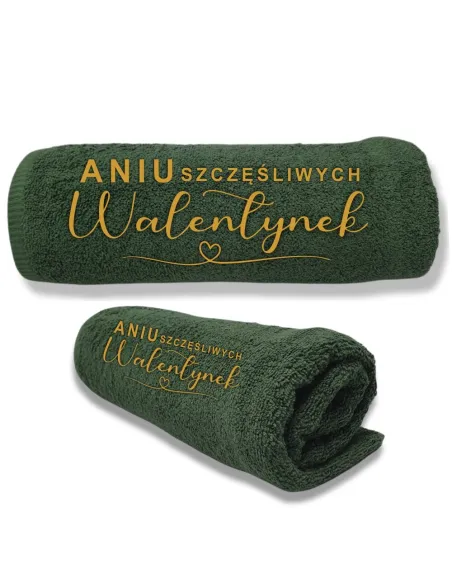 Ręcznik z Haftem Elegancki Prezent Walentynki na Prezent