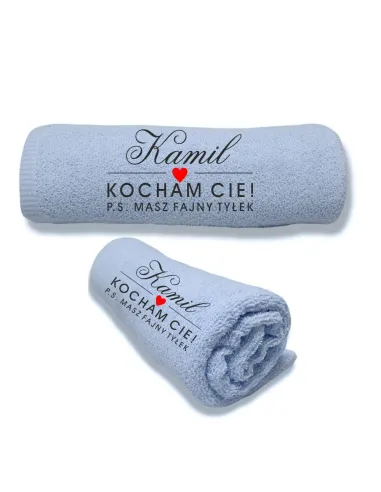 Ręcznik z Haftem Personalizowany na Prezent na Walentynki