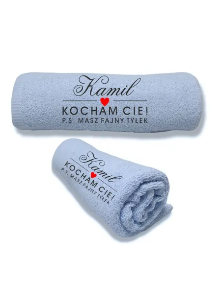 Ręcznik z Haftem Personalizowany na Prezent na Walentynki