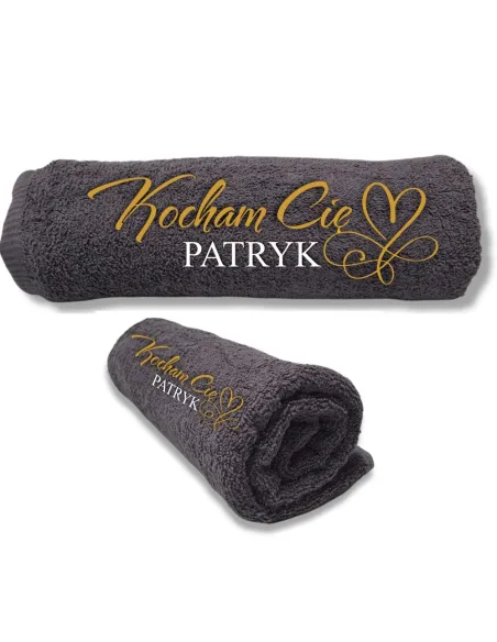 Ręcznik z Haftem Prezentowy Ręcznik Haftem Walentynki