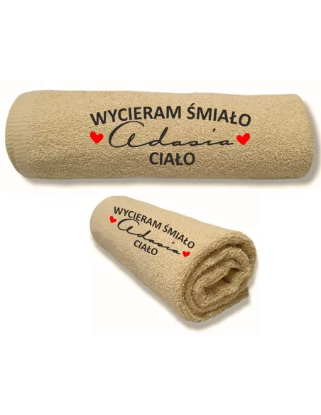 Duży Ręcznik z Haftem 70x140 – Prezent dla Niego na Dzień