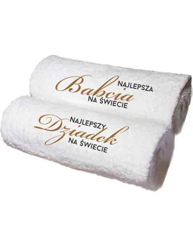 Zestaw Elegancki Ręczników Haftem Prezent Babci Dziadka