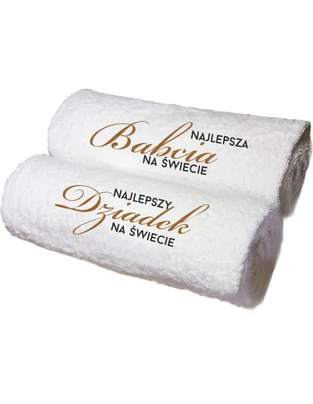 Zestaw Elegancki Ręczników Haftem Prezent Babci Dziadka