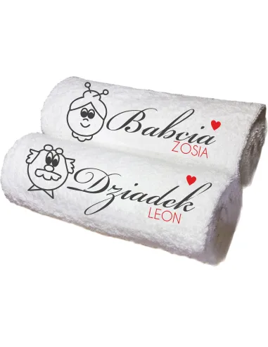 Prezent na Dzień Babci Dziadka Personalizowane Ręczniki