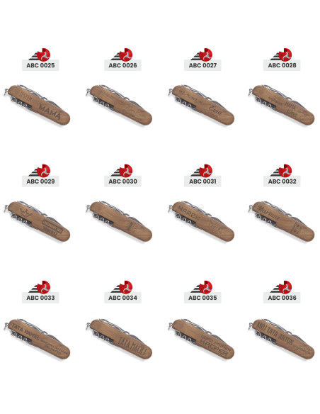Scyzoryk z drewnianą rączką Personalizowany Grawerowany Upominek Z IMIENIEM