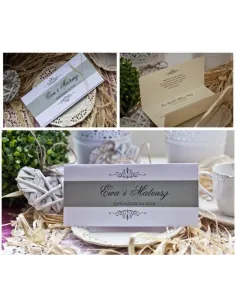 Zaproszenia Ślubne – Dl z Papierem Perłowym Elegancki