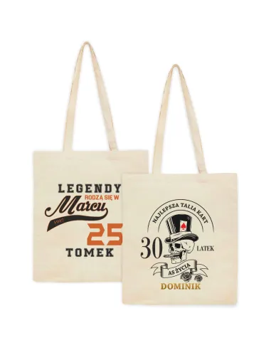 Eko Torba Nadrukiem Prezent Urodziny Imieniem z Nadrukiem