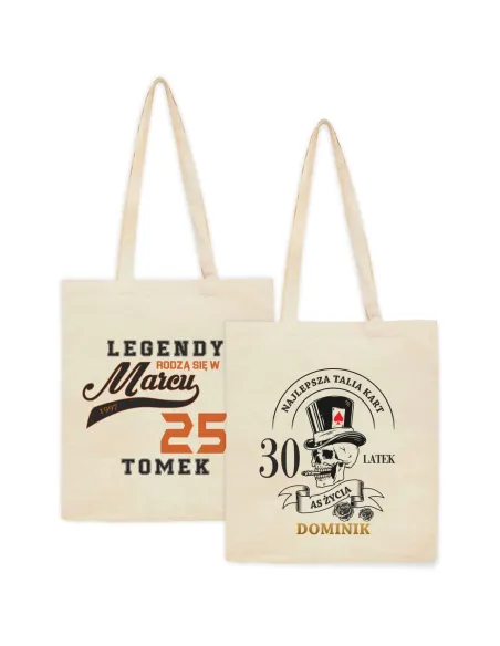 Eko Torba Nadrukiem Prezent Urodziny Imieniem z Nadrukiem