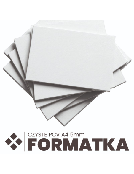 Formatka PCV A4 biała czysta płyta pcv spienione 5mm POD WYMIAR