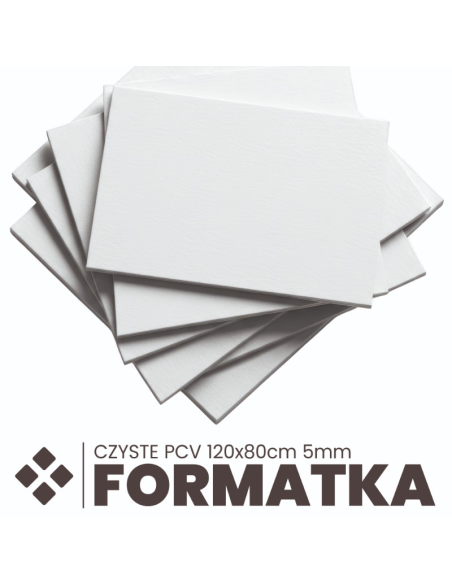 Formatka PCV 120x80cm Biała czysta płyta pcv spienione 5mm POD WYMIAR