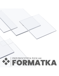 PLEXI PRZEZROCZYSTA FORMATKA SZKŁO AKRYLOWE PŁYTA NA WYMIAR A4