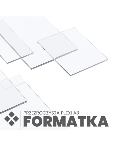 Przezroczysta płyta plexi gotowy element Różne rozmiary Szkło akrylowe A3