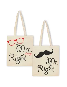 Eko Torba z Nadrukiem dla Małżeństwa Pary na Zamówienie