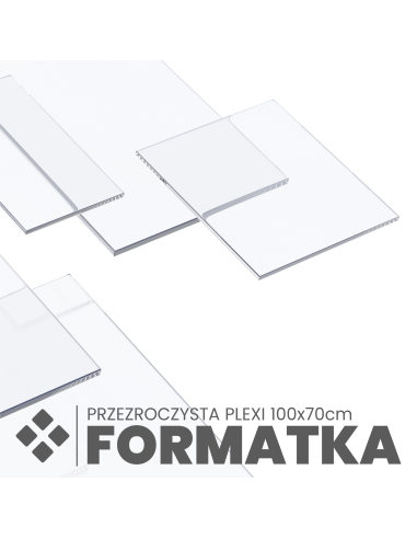 Plexi bezbarwna płyta akrylowa cięta DIY, reklama, projekty 100x70cm