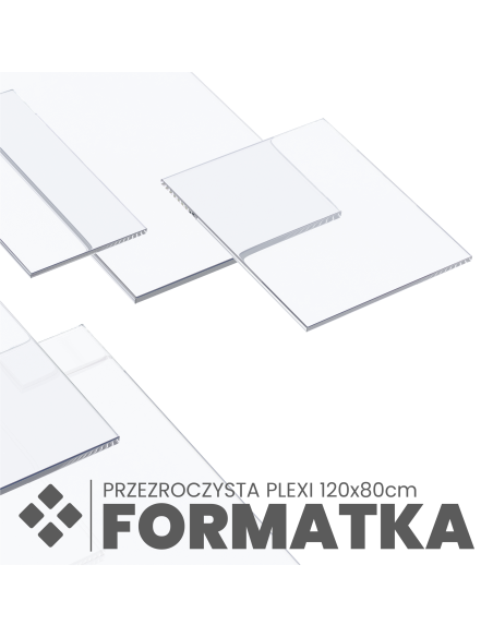 PLEXI TRANSPARENTNA GOTOWIEC SZKŁO AKRYLOWE BEZ NADRUKU120x80cm