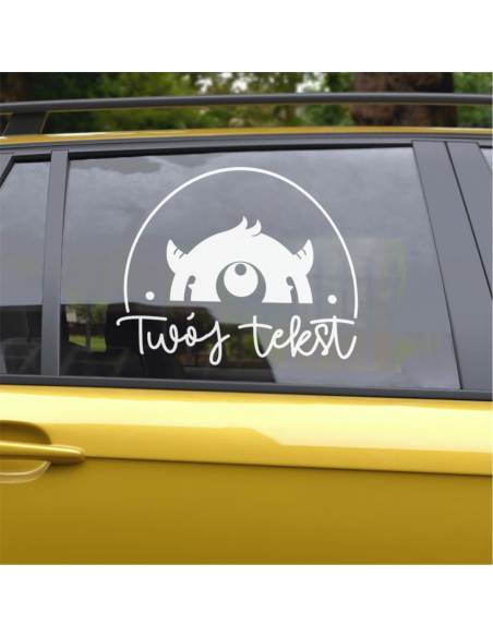 REKLAMA NA SAMOCHÓD SZYBĘ AUTO NAKLEJKA PERSONALIZOWANA TWÓJ NAPIS