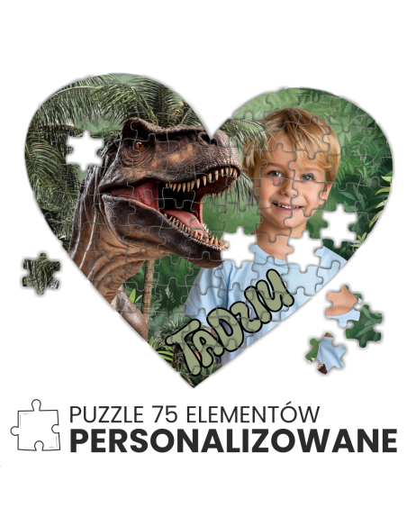 personalizowane PUZZLE SERCE 19x18cm nadruk UV foto prezent
