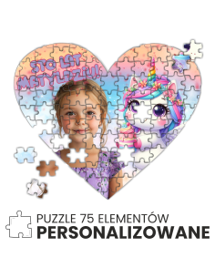 puzzle serce ZE ZDJĘCIEM 19x18cm prezent na WALENTYNKI