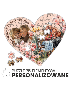 puzzle SERDUSZKO 19x18cm własne zdjęcie i napis PREZENT DLA CHŁOPAKA