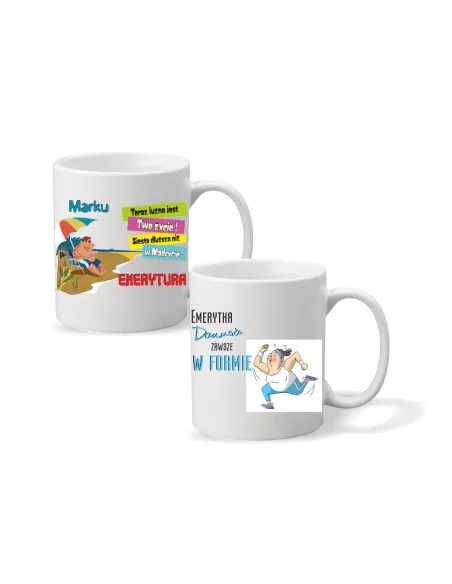 Kubek z Nadrukiem dla Emeryta Emerytki Personalizowany