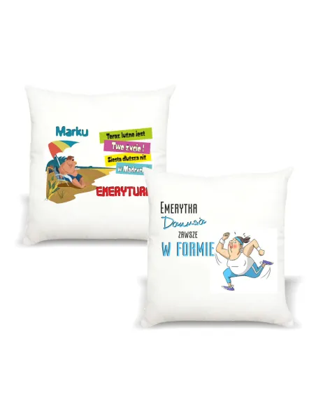 Poduszka z Nadrukiem Personalizowany Emeryta Emerytki
