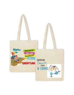 Eko Torba z Nadrukiem dla Emeryta Emerytki Personalizowany