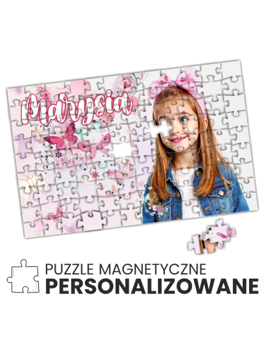 puzzle magnetyczne 27,5x18,5cm 126 el. personalizowany nadruk UV zdjęcie dowolny tekst