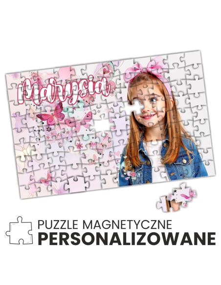 puzzle magnetyczne 27,5x18,5cm 126 el. personalizowany nadruk UV zdjęcie dowolny tekst