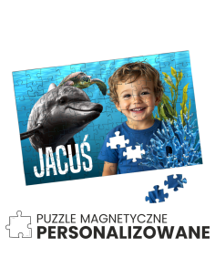 personalizowane puzzle magnetyczne 126 elementów foto + tekst 27,5x18,5cm UV