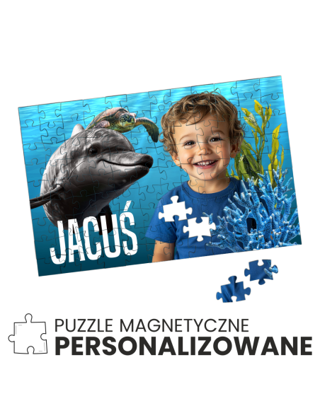personalizowane puzzle magnetyczne 126 elementów foto + tekst 27,5x18,5cm UV