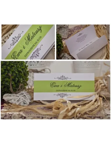 Zaproszenia Ślubne – Dl z Papierem Perłowym Elegancki