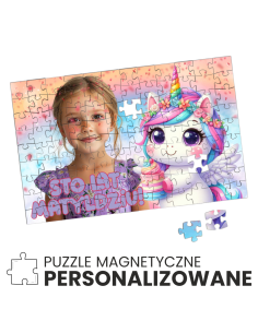 puzzle magnetyczne ze zdjęciem 126 el. nadruk UV prezent z własnym napisem