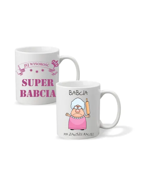 Kubek z Nadrukiem na Dzień Babci Personalizowany na Prezent