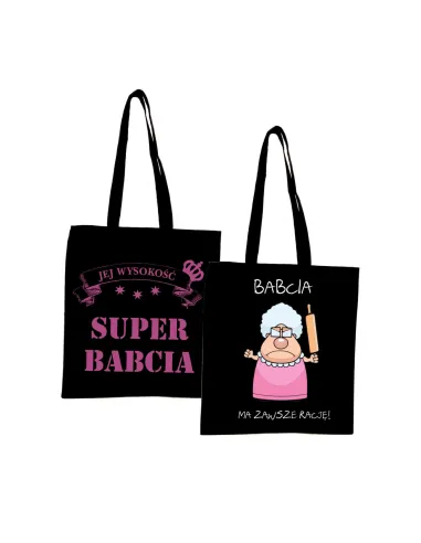 Eko Torba z Nadrukiem dla Babci Personalizowany na Prezent