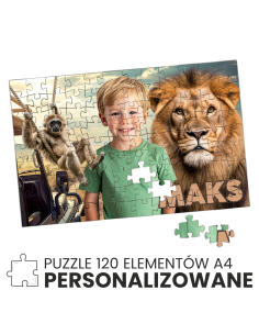 Puzzle A4 personalizowane gadżety ze zdjęciem tekstem fotopuzzle