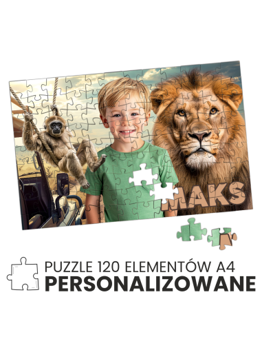 Puzzle A4 personalizowane gadżety ze zdjęciem tekstem fotopuzzle