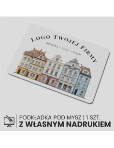 PODKŁADKA POD MYSZKĘ Z WŁASNYM NADRUKIEM TWÓJ NADRUK TEKST ZDJĘCIE LOGO