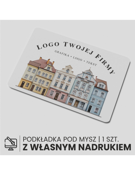 PODKŁADKA POD MYSZKĘ Z WŁASNYM NADRUKIEM TWÓJ NADRUK TEKST ZDJĘCIE LOGO