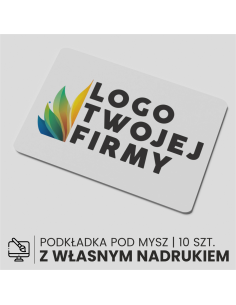 PODKŁADKA POD MYSZ Z NADRUKIEM FOTO LOGO REKLAMOWA 26x19cm 10szt