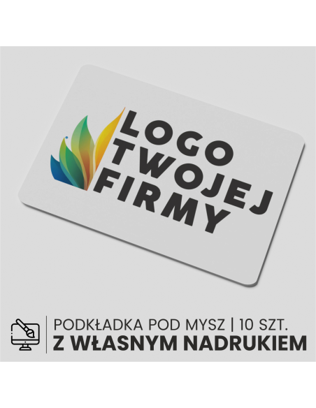 PODKŁADKA POD MYSZ Z NADRUKIEM FOTO LOGO REKLAMOWA 26x19cm 10szt