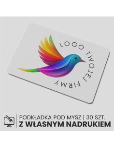 PODKŁADKA POD MYSZ MYSZKĘ Z NADRUKIEM LOGO REKLAMA 30szt