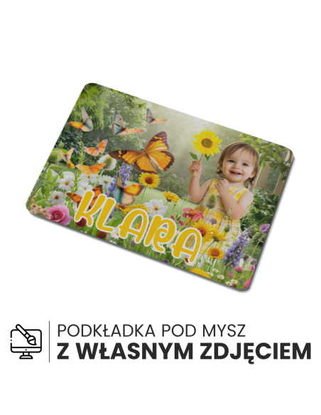 PODKŁADKA POD MYSZKĘ Z WŁASNYM NADRUKIEM TWÓJ NADRUK TEKST ZDJĘCIE LOGO
